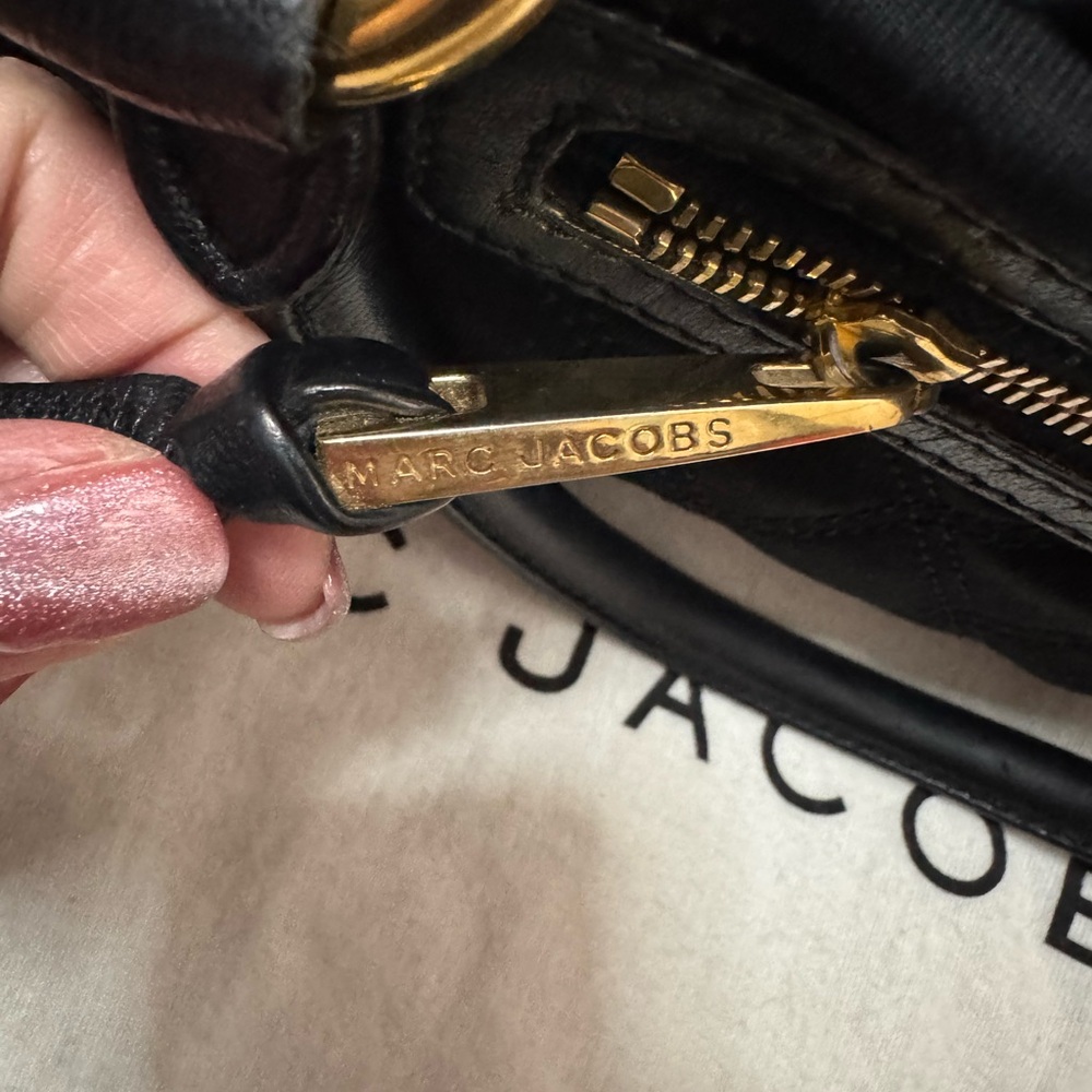Full Set Marc Jacobs Black Quilted Jerzey Stam Kiss-Lock Chain Shoulder Bag - Picture 6 of 16